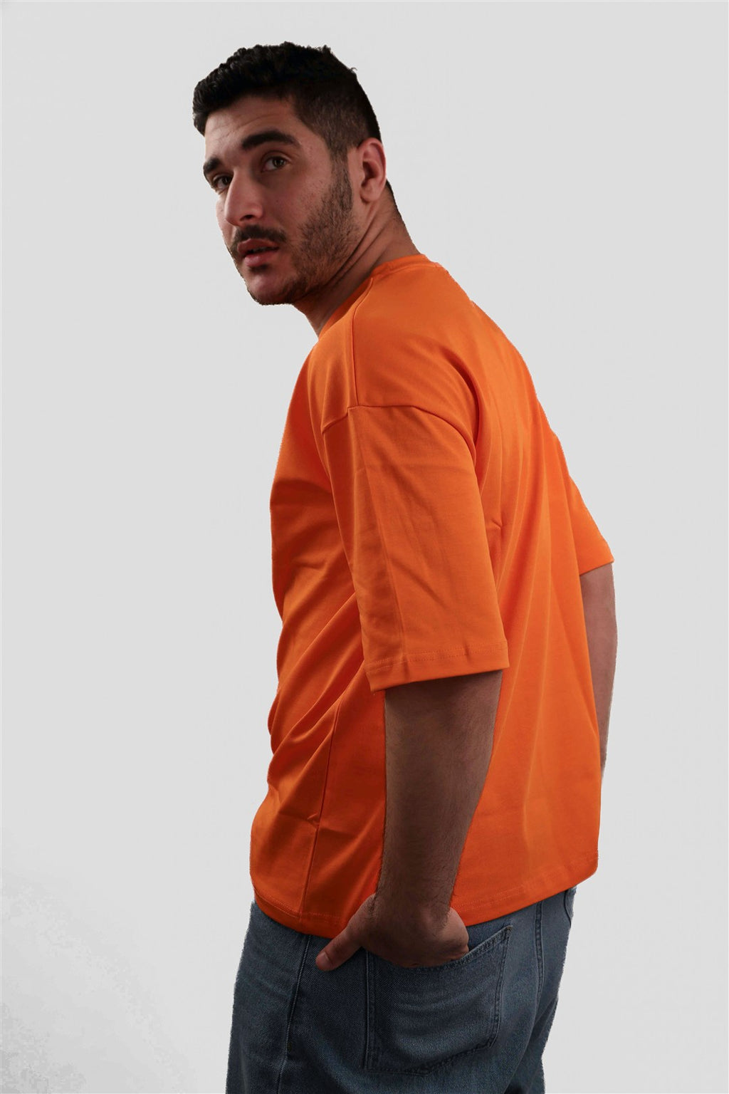Basic KAY Mens - T-Shirt - Orange